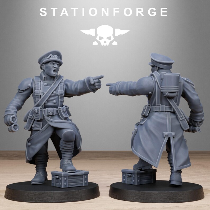 Grimguard Battlefront | Station Forge 16k Resin-Miniaturen | 28 mm/32 mm Tabletop-Wargaming | Unbemalt Bild 8