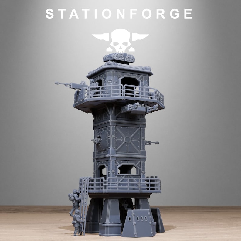 Freeguard Tower Guard | Station Forge 16k Resin Miniatures | 28 mm 32 mm Tabletop Wargaming | Niepomalowane zdjęcie 2