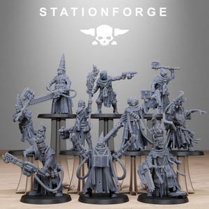 Grimcorp Firers | Station Forge 16k Resin Miniatures | 28mm 32mm Tabletop Wargaming | Unpainted image 2
