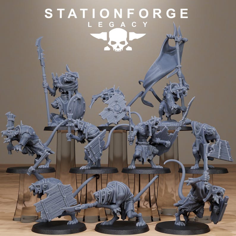Legacy Rotfang Melee Infantry | Station Forge 16k Resin Miniatures | 28mm 32mm Tabletop Wargaming | Unpainted image 2