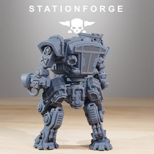 Vaskar Warmech | Station Forge 16k Resin Miniatures | 28mm 32mm Tabletop Wargaming | Unpainted image 4