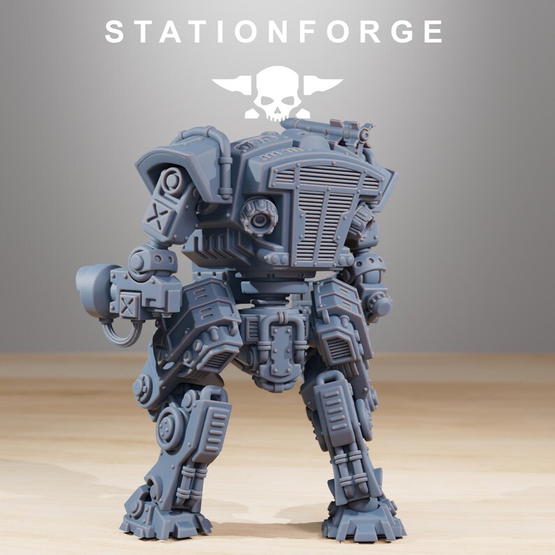 Vaskar Warmech | Station Forge 16k Resin Miniatures | 28mm 32mm Tabletop Wargaming | Unpainted image 4