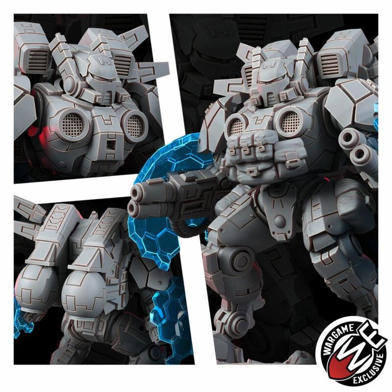 Horizon Battlesuit | 16k Resin Miniatures | 28mm 32mm Tabletop Wargaming | Unpainted image 6