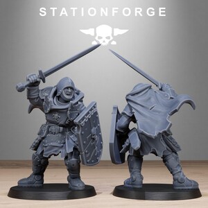 Royal Guard Bloodwardens | Station Forge 16k Resin Miniatures | 28mm 32mm Tabletop Wargaming | Unpainted image 9