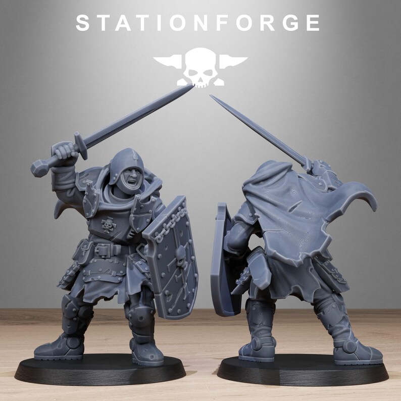 Royal Guard Bloodwardens | Station Forge 16k Resin Miniatures | 28mm 32mm Tabletop Wargaming | Unpainted image 9
