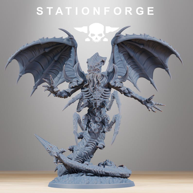 Xenarid Wormaak | Station Forge 16k Resin Miniatures | 28mm 32mm Tabletop Wargaming | Unpainted image 3