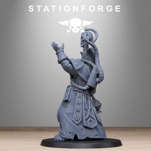 Sacerdote vodalita / forja de estación, miniaturas de resina 16k / 28 mm 32 mm, juegos de guerra de mesa / sin pintar imagen 4
