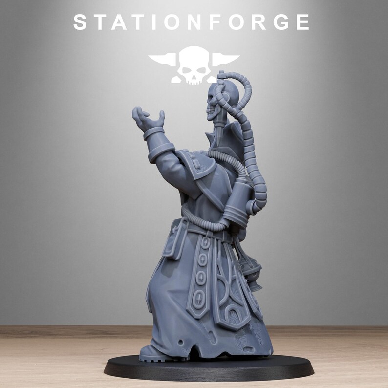 Sacerdote vodalita / forja de estación, miniaturas de resina 16k / 28 mm 32 mm, juegos de guerra de mesa / sin pintar imagen 4