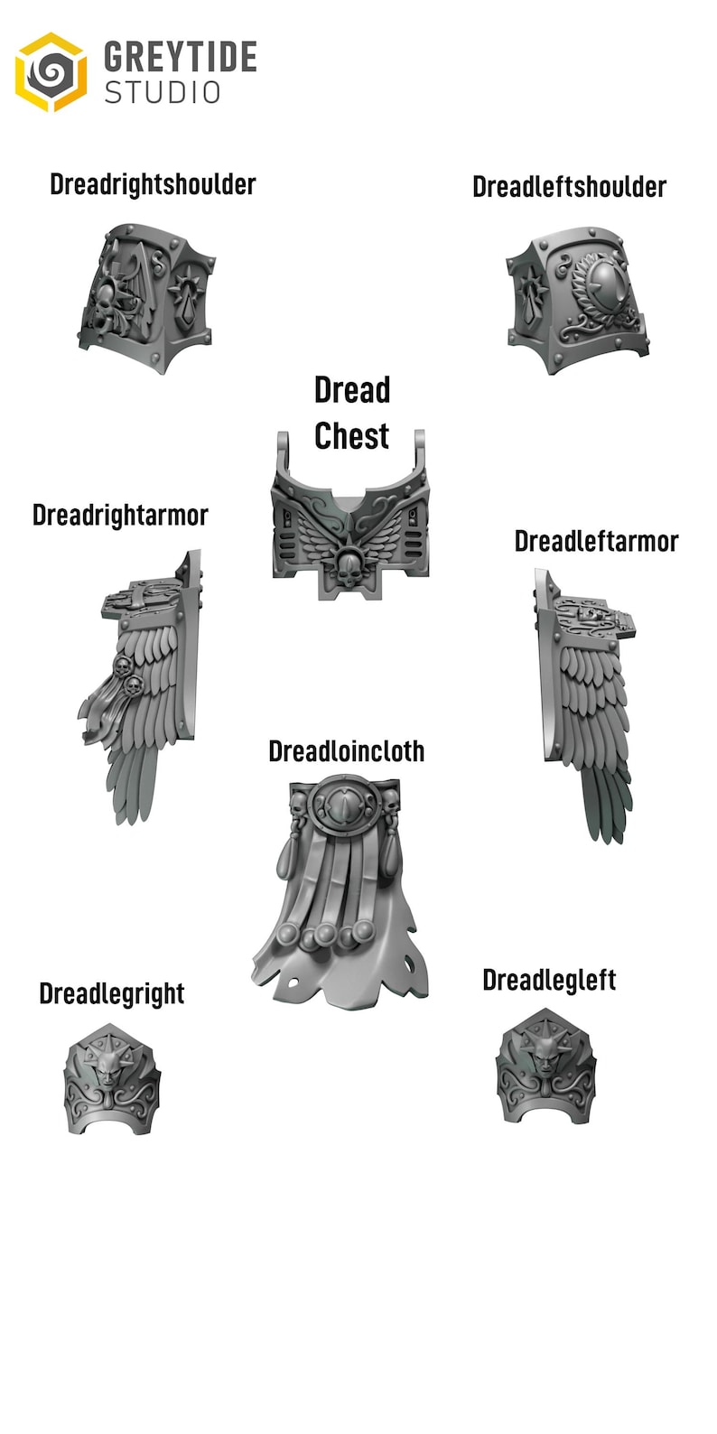 Señores Carmesíes - Armadura Antigua - Resina 16k - GreyTide Studio - Sangre / Guerreros Espaciales / Piezas / Juegos de Mesa / Wargaming / Grimdark imagen 3