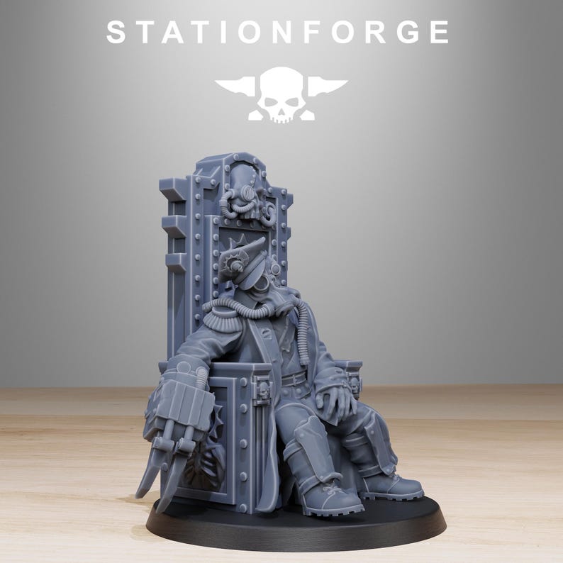 GrimGuard The Fallen Officer / Station Forge Miniature in resina 16k / 28 mm 32 mm Wargaming da tavolo / Non dipinto immagine 3
