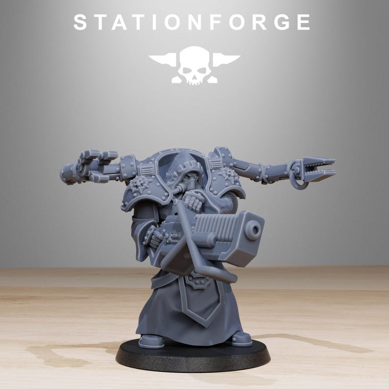 Plünderer-Infanterie (Volatiles) | Station Forge 16k Resin-Miniaturen | 28 mm/32 mm Tabletop-Wargaming | Unbemalt Bild 6