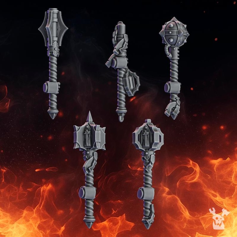 Pactum Aeternum Knight Maces - 16k Resin - DakkaDakka - Templar Warriors / Bitz / Bordsskiva / Wargaming / Grimdark bild 2