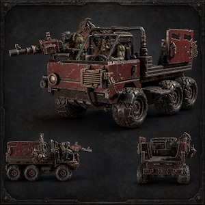 Camioneta Orca - Vehículo Orco - Resina 16k - Orcos / Juegos de Mesa / Wargaming / Grimdark imagen 1