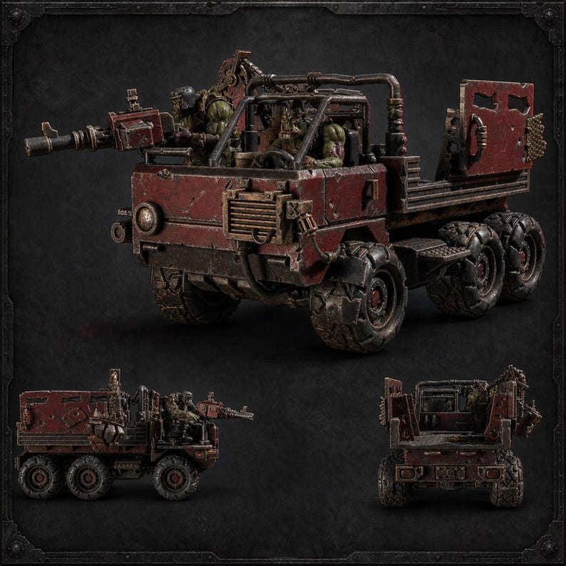 Camioneta Orca - Vehículo Orco - Resina 16k - Orcos / Juegos de Mesa / Wargaming / Grimdark imagen 1