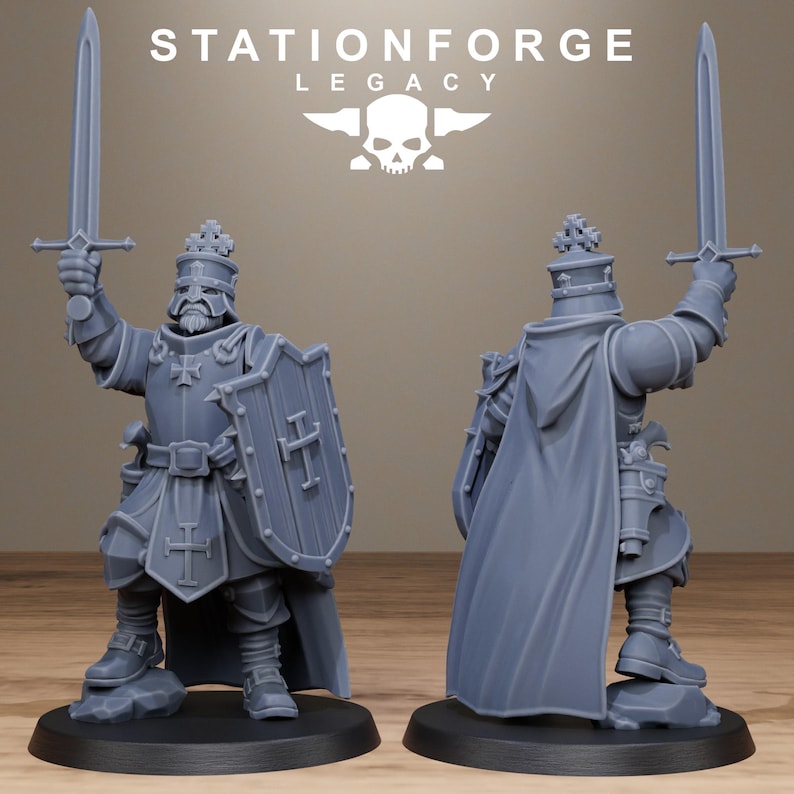 Legacy Thorncrest-Kriegerschar | Station Forge 16k Resinminiaturen | 28 mm/32 mm Tabletop-Wargaming | Unbemalt Bild 6