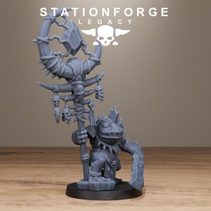 Legacy Bogkin Shaman | Station Forge 16k Resin Miniatures | 28mm 32mm Tabletop Wargaming | Unpainted image 9