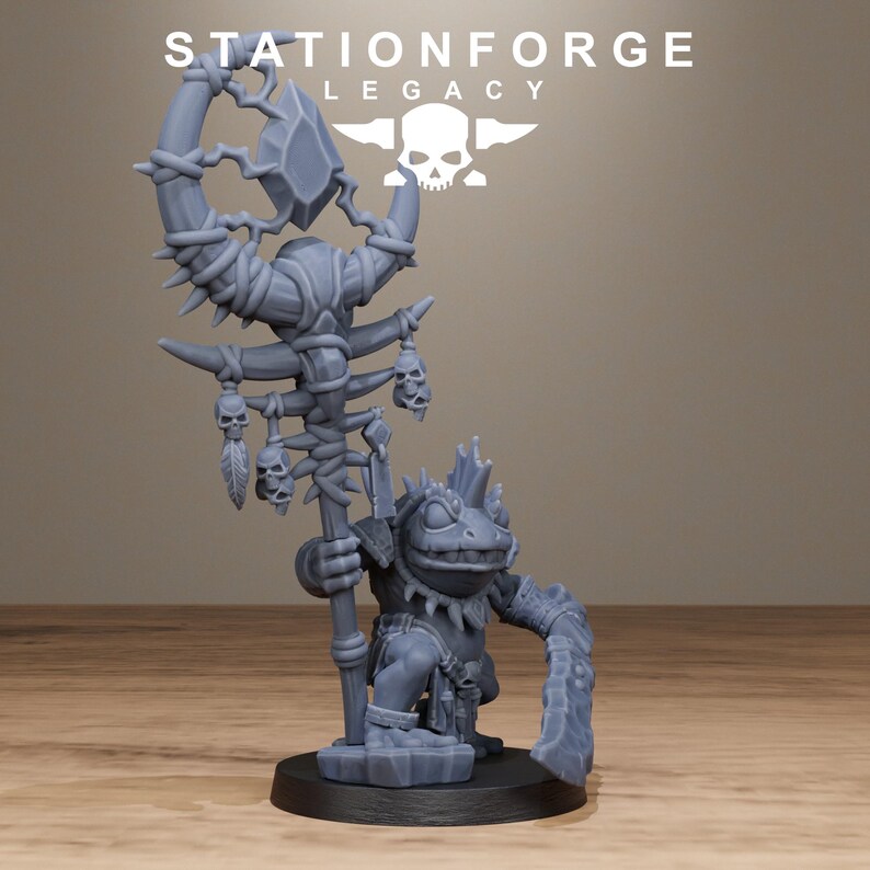 Legacy Bogkin Shaman | Station Forge 16k Resin Miniatures | 28mm 32mm Tabletop Wargaming | Unpainted image 9