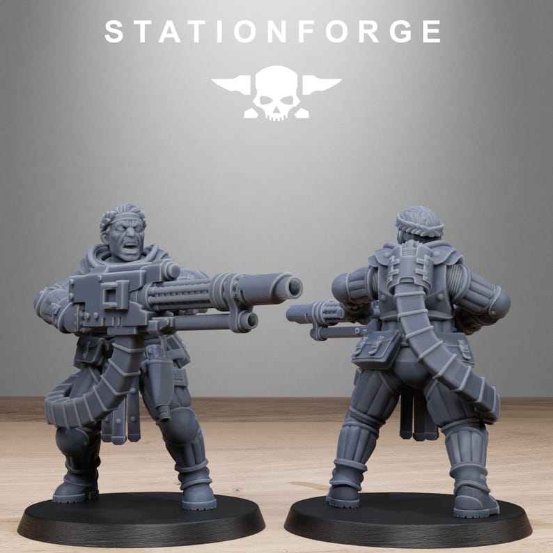 Naves espaciales Grimcorp / Station Forge 16k Miniaturas de resina / 28 mm 32 mm Juegos de guerra de mesa / Sin pintar imagen 5