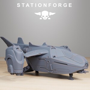 Vaskar Dropship | Station Forge 16k Resin Miniatures | 28mm 32mm Tabletop Wargaming | Unpainted image 5