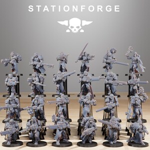 Scavenger Infantry Builder Kit | Station Forge 16k Resin Miniatures | 28mm 32mm Tabletop Wargaming | Unpainted image 2