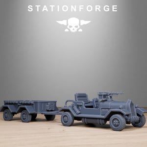 GrimGuard Support Vehicles | Station Forge 16k Resin Miniatures | 28mm 32mm Tabletop Wargaming | Unpainted image 4