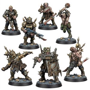 Chaos Renegades Of Pain Killer Team | 16k Resin Miniatures | 28 mm 32 mm Tabletop Wargaming | Ongeverfd afbeelding 1