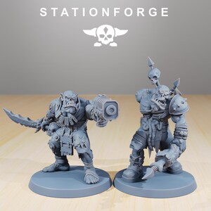 Orks Orkaz Plague Spreadaz | Station Forge 16k Resin Miniatures | 28mm 32mm Tabletop Wargaming | Unpainted 画像 5