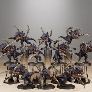 Xenariden-Infanterie-Nahkampfeinheit | Station Forge 16k Resin-Miniaturen | 28 mm/32 mm Tabletop-Wargaming | Unbemalt Bild 1