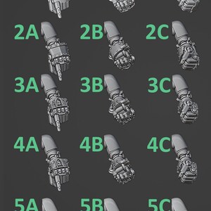 Eternal Pilgrims - Big fists - 16k Resin - GreyTide Studio - Holy Warriors / Space Warriors / Bitz / Tabletop / Wargaming / Grimdark image 2