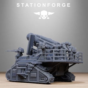 Freeguard artillerie minitank | Station Forge 16k harsminiaturen | 28 mm 32 mm tafelblad oorlogsspellen | Ongeverfd afbeelding 4