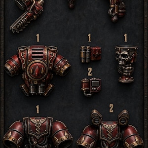 Crimson Lords - Medic - 16k Resin - GreyTide Studio - Blood / Space Warriors / Bitz / Tabletop / Wargaming / Grimdark image 1
