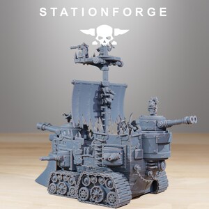 Gobs Short Pearl Battle Ship | Station Forge 16K Resin Miniature (28mm/32mm Scale) image 5