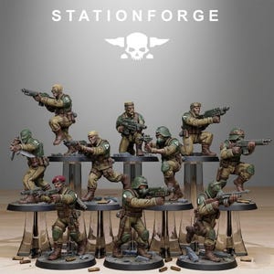 Grimguard Counter Terrorists | Station Forge 16k Resin Miniatures | 28mm 32mm Tabletop Wargaming | Unpainted image 9