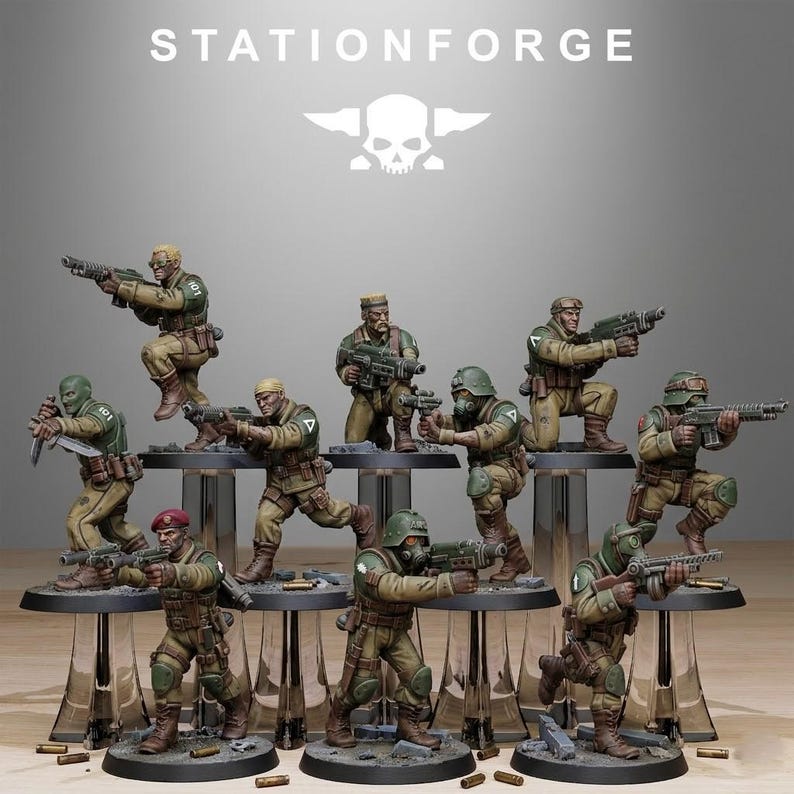 Grimguard Counter Terrorists | Station Forge 16k Resin Miniatures | 28mm 32mm Tabletop Wargaming | Unpainted image 9