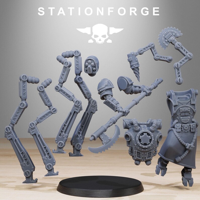 Scavenger Octapods / Miniature in resina 16k di Station Forge / 28 mm 32 mm per wargame da tavolo / Non dipinte immagine 7
