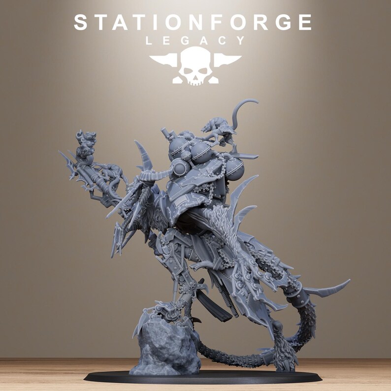 Rotfangkönig | Station Forge 16k Resinminiaturen | 28 mm/32 mm Tabletop-Wargaming | Unbemalt Bild 6