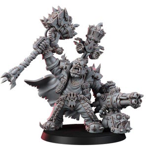 Ork King Freddy Moonqury | 16k Resin Miniatures | 28mm 32mm Tabletop Wargaming | Unpainted image 2