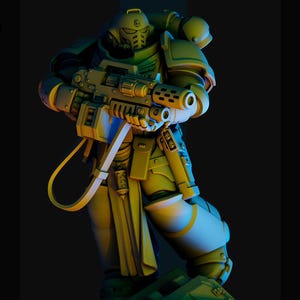 Space Knights Veterans Squad | 16k Resin Miniatures | 28mm 32mm Tabletop Wargaming | Unpainted image 8