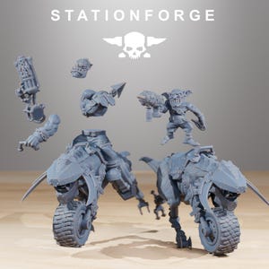 Orks Orkaz Beast Riders | Station Forge 16k Resin Miniatures | 28mm 32mm Tabletop Wargaming | Unpainted image 9