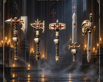 Eternal Crusaders - Termi Melee Weapons - 16k Resin - GreyTide Studio - Templar Warriors / Space Warriors / Bitz / Wargaming / Grimdark