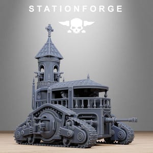 Vodalites Heavy Tank | Station Forge 16k Resin Miniatures | 28mm 32mm Tabletop Wargaming | Unpainted image 2