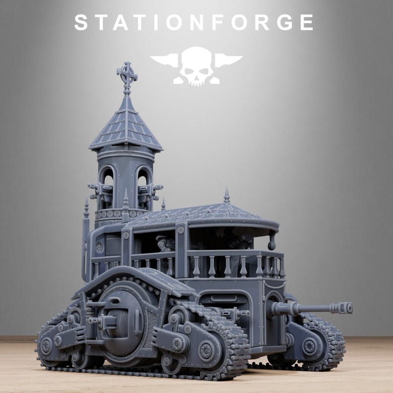 Vodalites Heavy Tank | Station Forge 16k Resin Miniatures | 28mm 32mm Tabletop Wargaming | Unpainted image 2