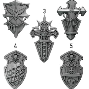 クリムゾン・ロード - シールド - 16kレジン - GreyTide Studio - 血 / スペースウォリアーズ / パーツ / テーブルトップ / ウォーゲーム / グリムダーク 画像 3