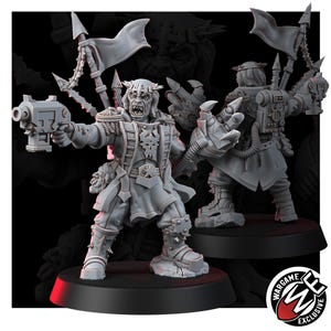 Chaos Renegades Of Pain Killers Team | 16k Resin Miniatures | 28mm Wargaming Unpainted image 9