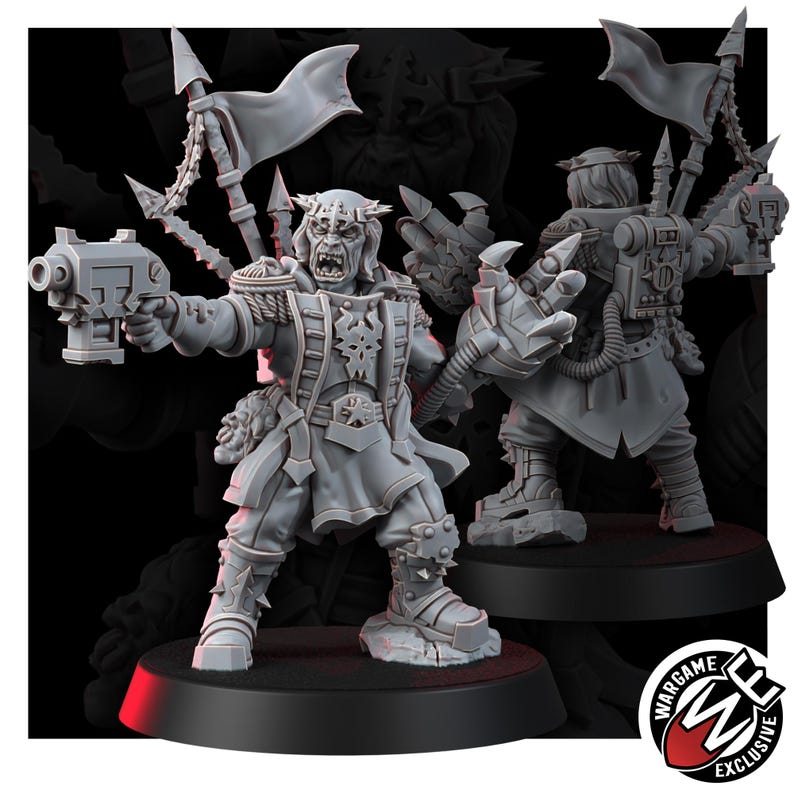 Chaos Renegades Of Pain Killers Team | 16k Resin Miniatures | 28mm Wargaming Unpainted image 9