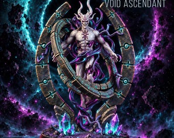 Necrocyborg Void Ascendant | 16k Resin Miniatures | 28 mm 32 mm Tabletop Wargaming | Ongeverfd