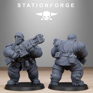Freeguard Armored Mutants | Station Forge 16k Resin Miniatures | 28mm 32mm Tabletop Wargaming | Unpainted image 7