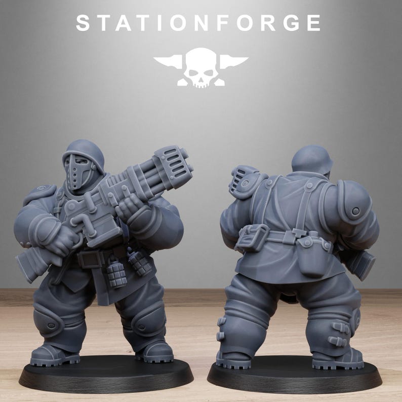 Freeguard Armored Mutants | Station Forge 16k Resin Miniatures | 28mm 32mm Tabletop Wargaming | Unpainted image 7