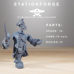Orks Orkaz Pirates | Station Forge 16k Resin Miniatures | 28mm 32mm Tabletop Wargaming | Unpainted image 8