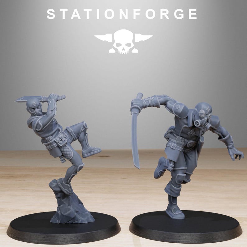 Bufones de Grimcorp / Miniaturas de resina Station Forge 16k / 28 mm 32 mm para juegos de guerra de mesa / Sin pintar imagen 5